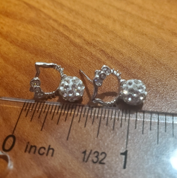 Hello Kitty Sterling Silver Earrings - Picture 3 of 3